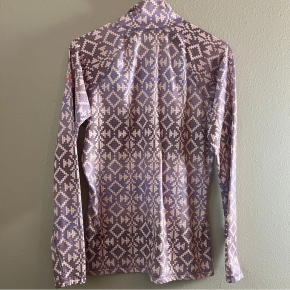 NIKE PRO WOMEN’S MULTICOLORED (PURPLE) FLEECE LINED HALF ZIP PULLOVER SIZE L - Picture 3 of 6